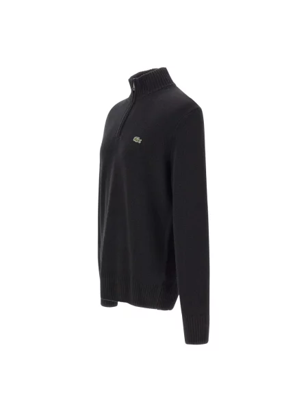 Sweter Lacoste wełniany czarny