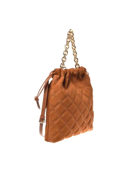 Torebka crossbody Baldinini zamszowa pikowana brązowa
