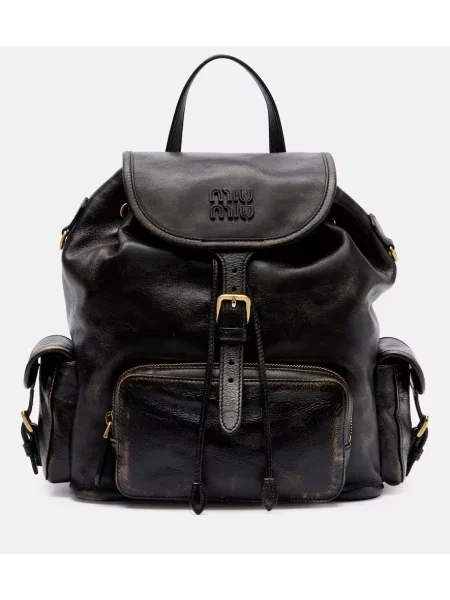 Rucsac Miu Miu din piele maro