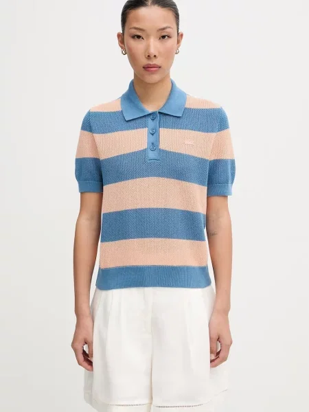 Koszulka polo o kroju regular fit z czystej bawełny Lacoste niebieska