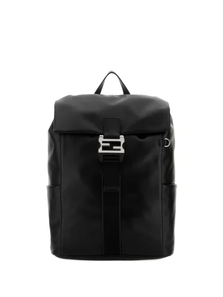 Rucsac Fendi din piele cu cataramă negru