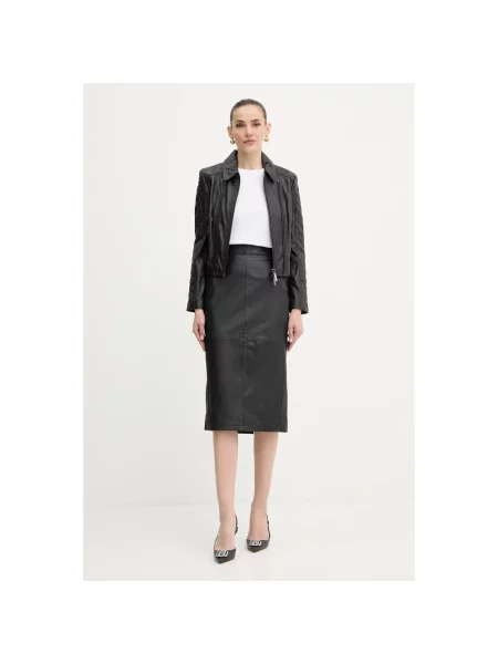 Kurtka skórzana Armani Exchange czarna