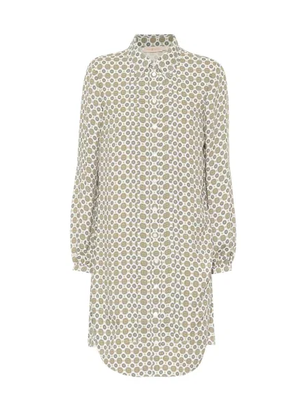 Rochie tip cămașă Tory Burch de costum verde