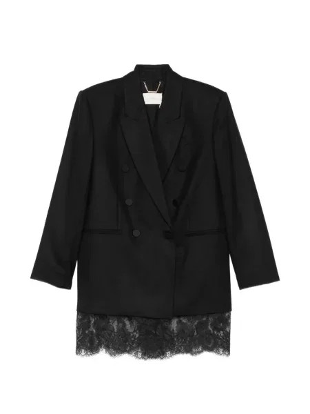 Sacou Zimmermann din dantelă cu două rânduri de nasturi negru