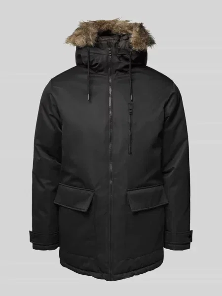 Parka o kroju regular fit z kapturem model ‘CHARLIE’ Jack & Jones czarna