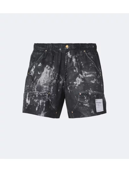 Pantaloni scurți Satisfy cu imagine negru