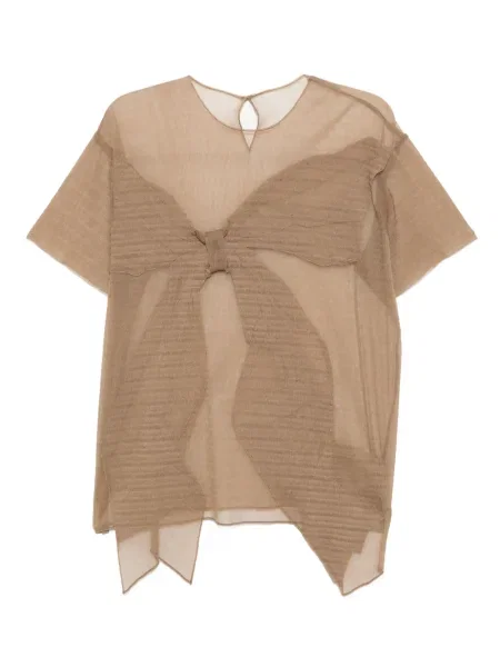 Krótka koszulka Jnby brązowa