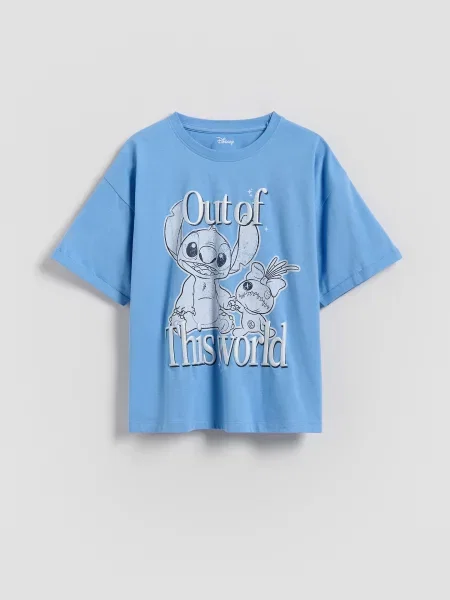 Reserved Tricou Lilo și Stitch albastru-violet albastru