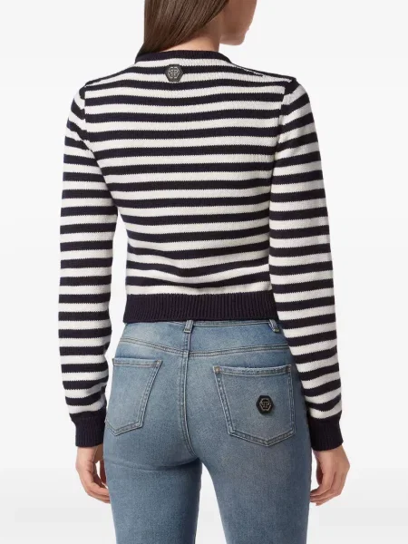 Pulover Philipp Plein din jacard teddy albastru