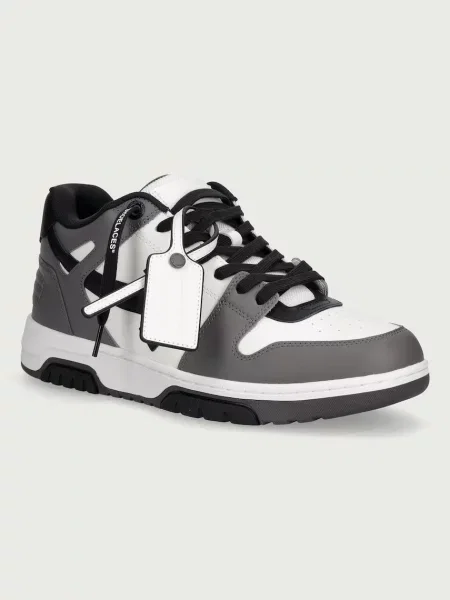 Sneakerși Off-white din piele business alb