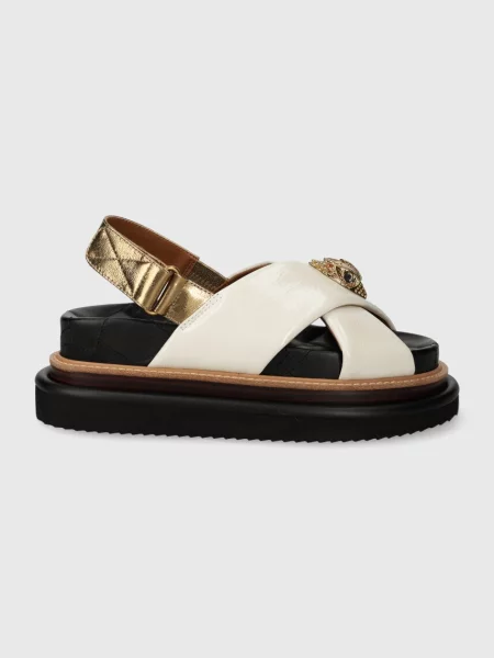 Кожени сандали Kurt Geiger London Orson Cross Strap Sandal бежово