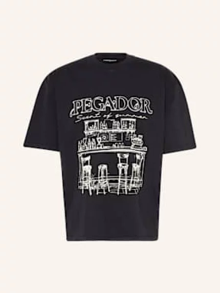 Pegador Oversized Tričko Barno černá