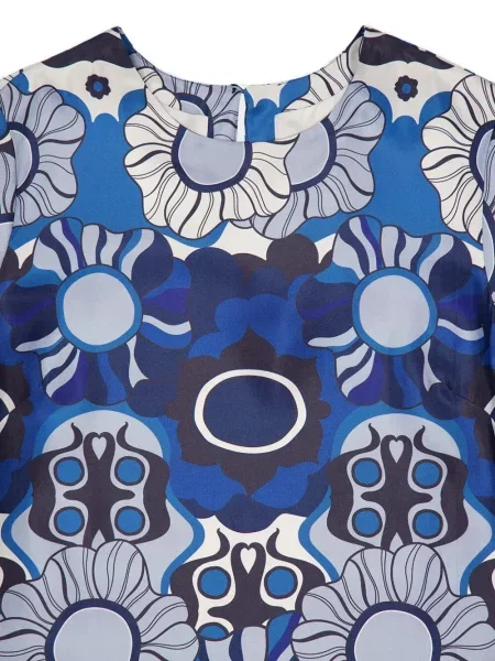 Rochie midi Paula până la genunchi de costum albastru