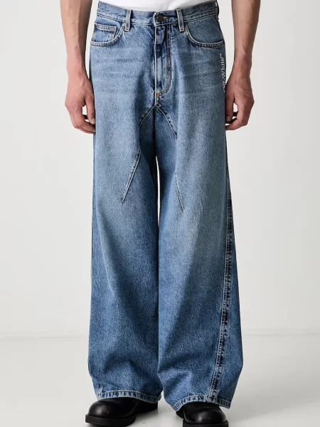 Off-White Half Arrow blugi relaxed fit pentru bărbați alb