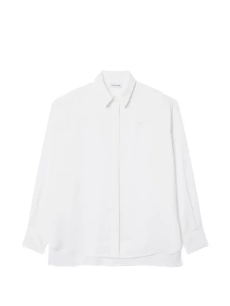 Cămașă Lacoste cu imagine alb