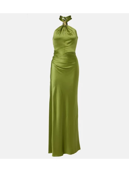 Rochie Veronica Beard din satin verde