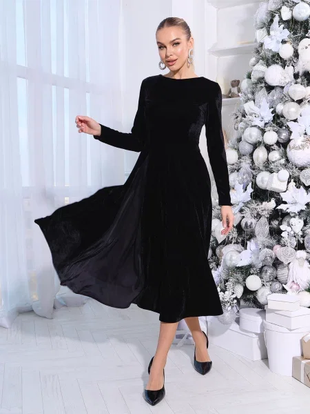 Сукня міді ISSA Plus чорний