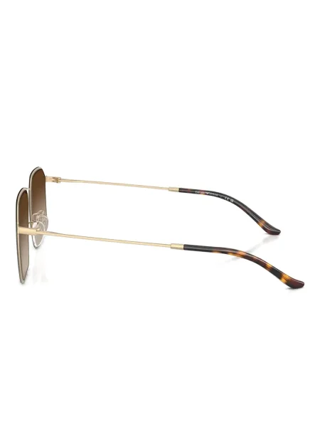 Ochelari de soare Emporio Armani cu imprimeu geometric maro
