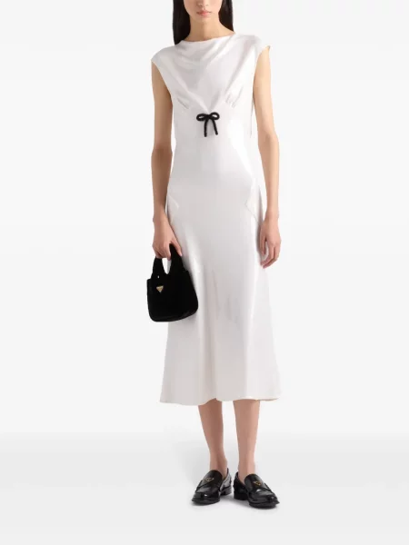 Rochie midi Prada până la genunchi de costum alb