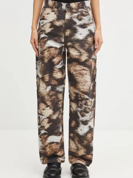Carhartt WIP pantaloni de W Brandon Single Knee Pant drept high waist