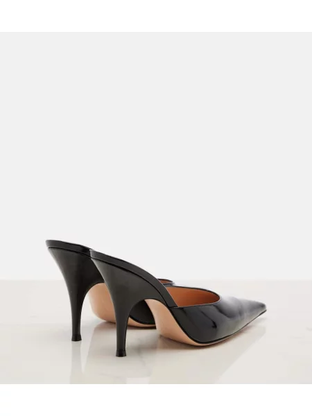 Papuci tip mules Gianvito Rossi din piele negru