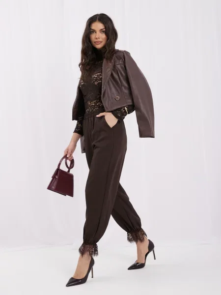 Hlače Italy Moda crna