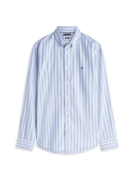 TOMMY HILFIGER Cămașă Flex bleumarin / albastru deschis alb