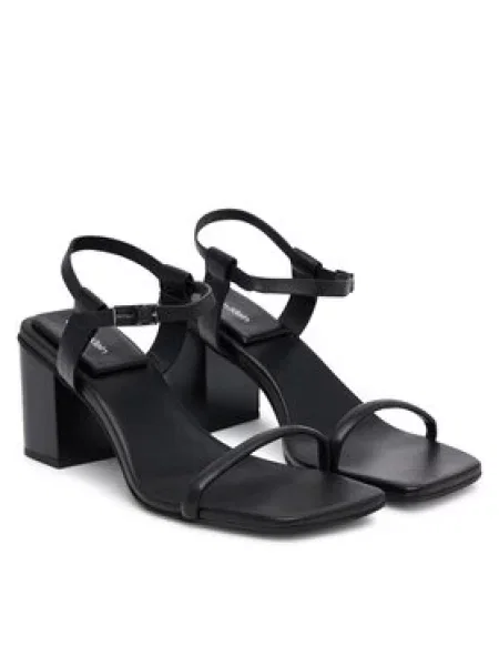 Calvin Klein Sandály Block Heel Sandal 75 Lth černá