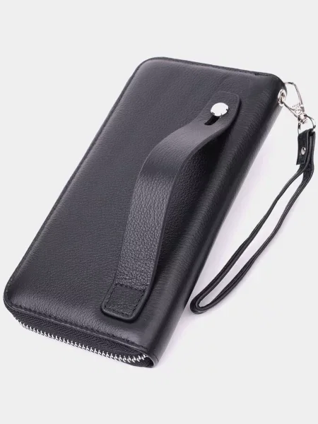 Кожаный кошелек St Leather Accessories черный