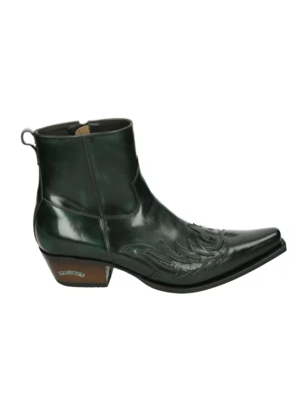 Botki Sendra skórzane zielone