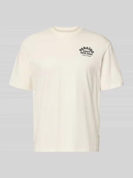 T-shirt o kroju regular fit z czystej bawełny S.oliver Red Label biała