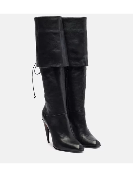 Кожени ботуши Mcqueen черно