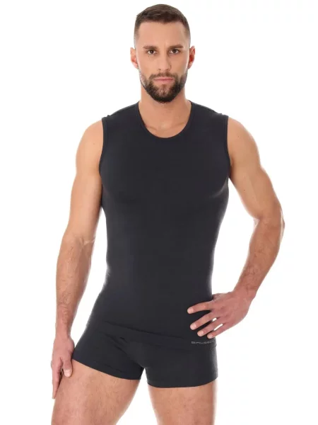 Koszulka Brubeck Comfort Wool szara