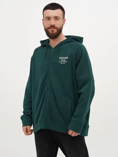 Кофта Mustang Jeans Bastian Paneled Zip- Up зелений