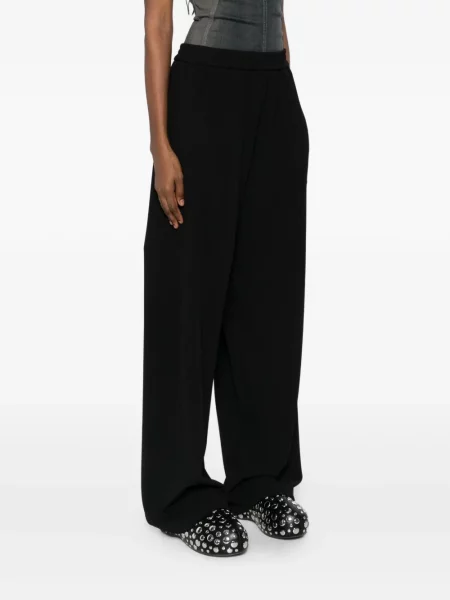 Pantaloni Drhope din țesătură twill negru