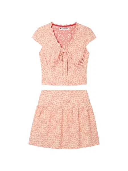 Fustă Reformation cu model floral cu imagine