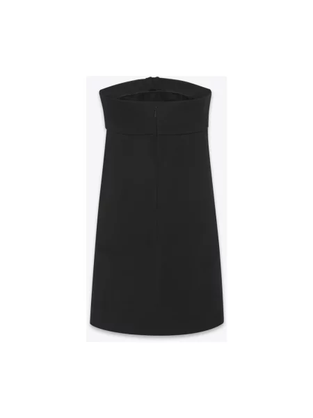 Sukienka Saint Laurent z kokardką bez ramiączek czarna