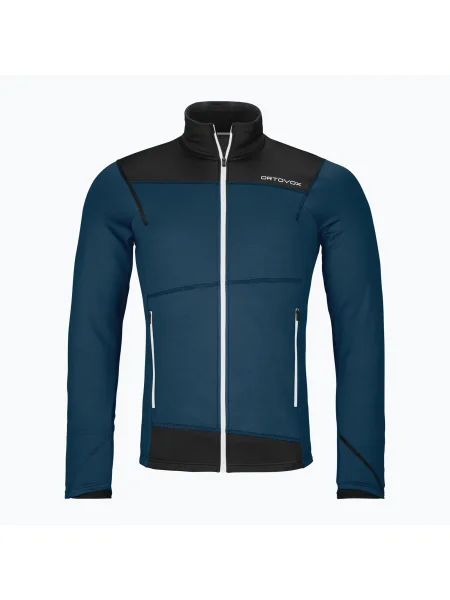 Мъжки суитшърт ORTOVOX Fleece Light deep ocean синьо