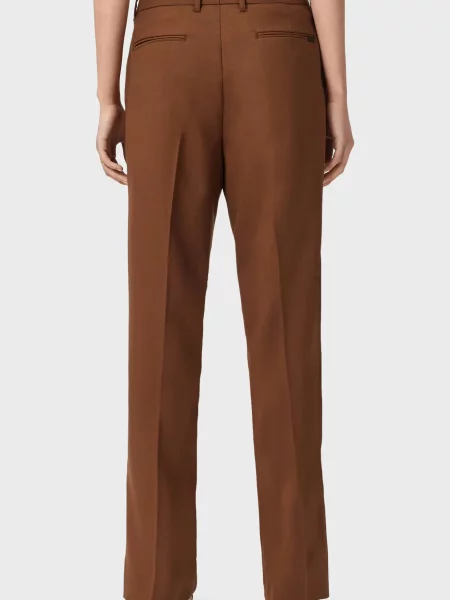 Шерстяные брюки Allsaints коричневые