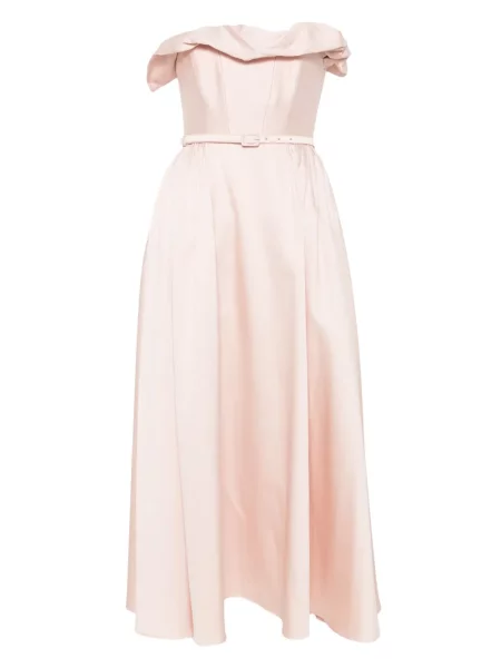 Rochie midi Roland Mouret până la genunchi de costum roz