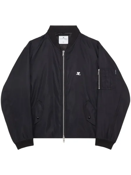 Geacă bomber Courreges cu broderie negru
