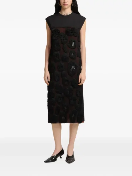 Rochie Marni cu model camuflaj negru