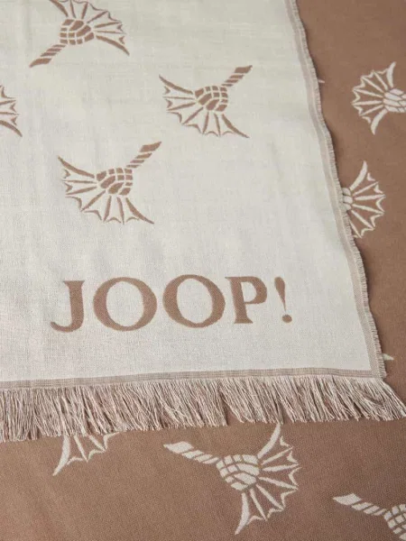 Szal z wystrzępieniami model ‘Feris’ Joop! Collection beżowa
