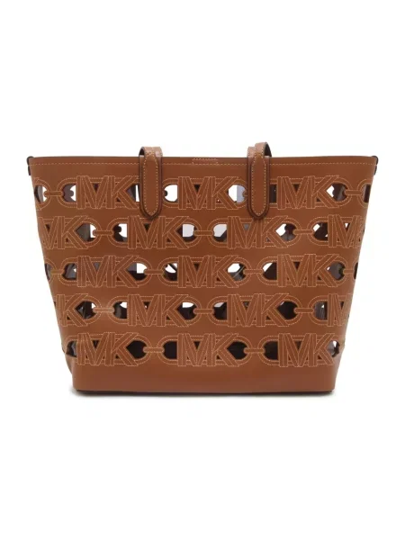 Torebka skórzana Michael Michael Kors skórzana brązowa