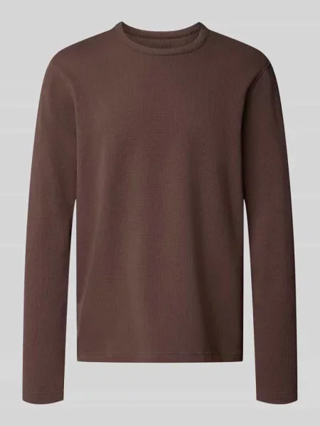 Longsleeve ze strukturalnym wzorem i okrągłym dekoltem Mcneal