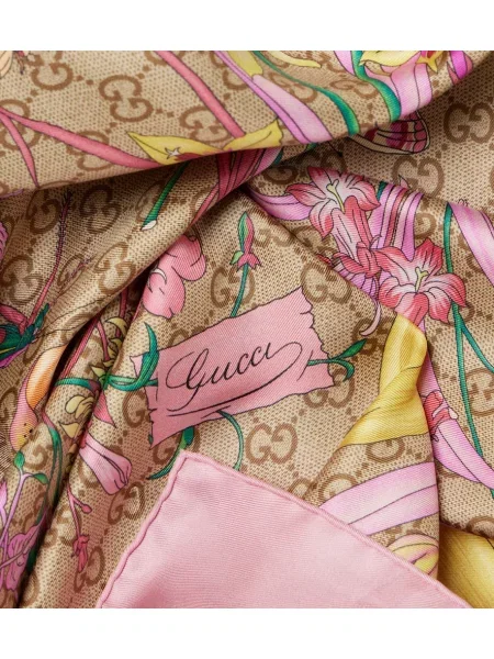 Fular Gucci de mătase cu model floral
