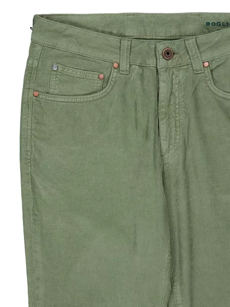 Pantaloni Boglioli de catifea cord verde