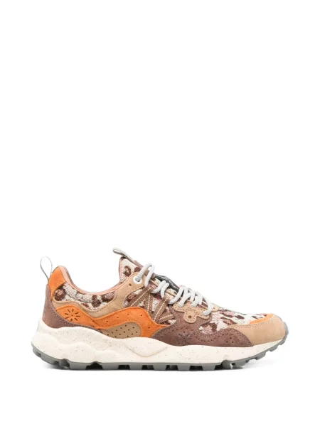 Sneakerși Flower Mountain cu model floral cu imagine portocaliu
