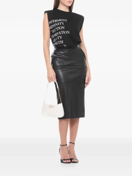 Top Elisabetta Franchi cu imagine negru
