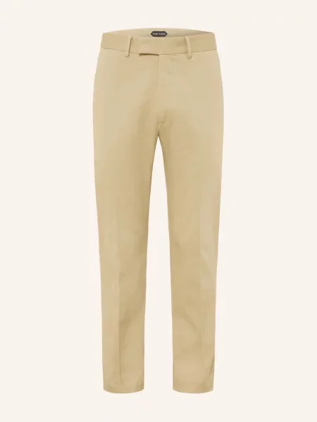 Tom Ford Chino Kalhoty Slim Fit světle hnědá